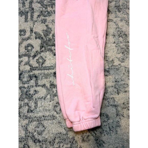 White Fox Pink Jogger Sweatpants XS Cotton/Poly Blend Athleisure - Picture 7 of 7